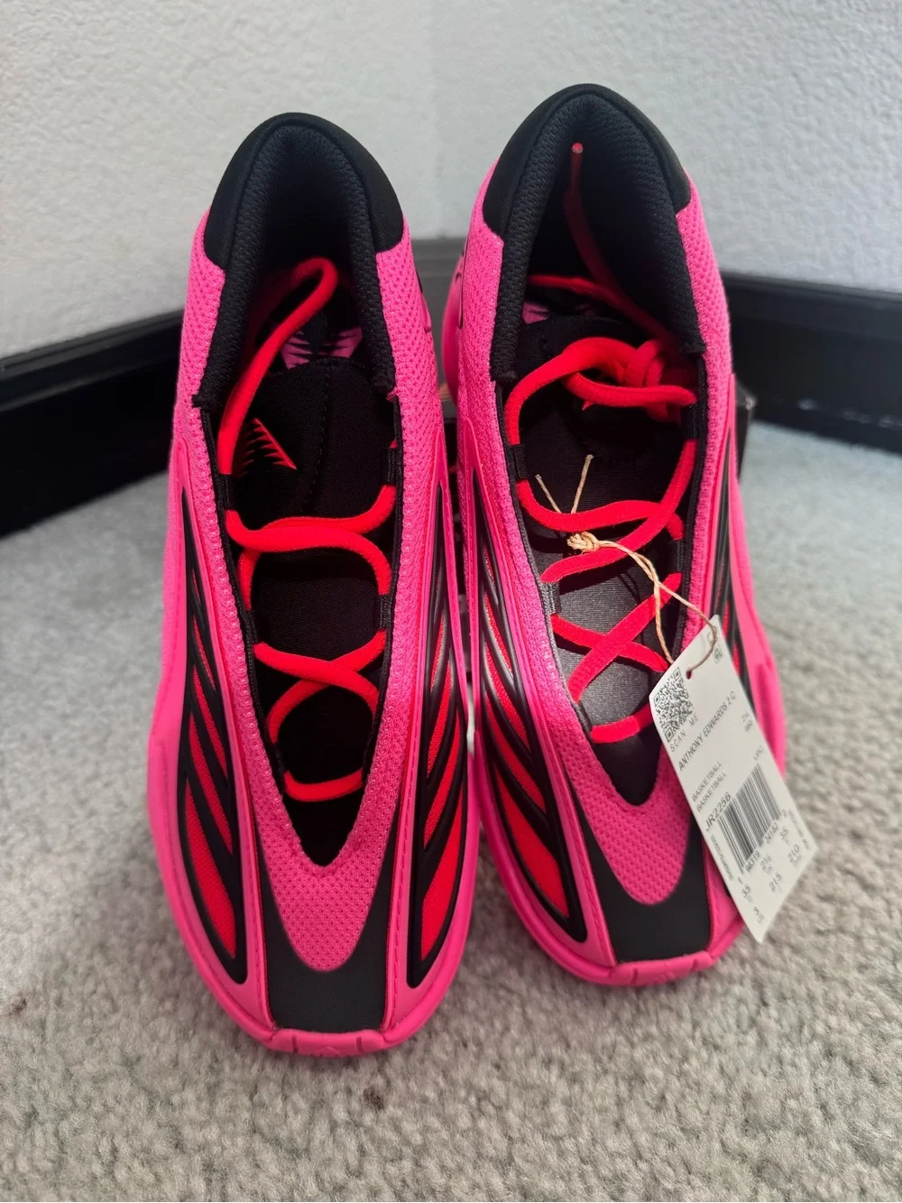 Adidas Anthony Edwards 2 C Kids' Basketball Shoes - Pink / Red 3Y